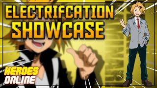 ELECTRIFICATION SHOWCASE  HEROES ONLINE  ROBLOX [upl. by Purpura]