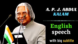 Indian speech  Dr APJ Abdul kalam  ★ Big subtitle  apj abdul kalam speech [upl. by Aysahc]