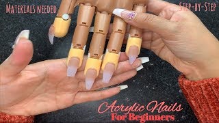 Acrylic Nails Tutorial  Nails For Beginners  Acrylic Application  Nails shapes  Materials [upl. by Imojean]