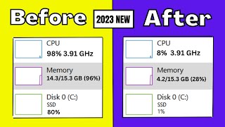 How To Fix High RAMMemoryCPUDISK Usage on Windows 1110 2023 [upl. by Telrahc]