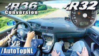 415HP VW Golf R32 SUPERCHARGED 36 VR6  TVS ENGINEERING  280kmh on AUTOBAHN by AutoTopNL [upl. by Dosi]