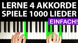 4 Magische Akkorde lernen  Blitzschnell 1000 Songs spielen KINDERLEICHT [upl. by Chadd]