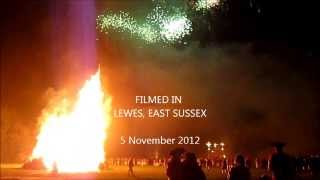 Lewes Bonfire Guy Fawkes Night  5 November 2012 [upl. by Otxis]