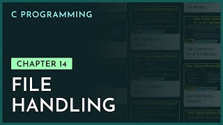 File Handling  Chapter14  C Programming  nesoacademyorg [upl. by Enaud840]