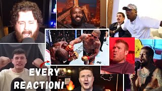 MMA YOUTUBERS amp FIGHTERS react to Alex Pereira’s BRUTAL KO of Khalil Rountree 🔥 [upl. by Ennairak]