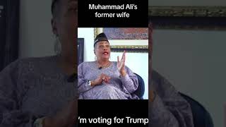 Muhammad Ali former wife Dr Khalilah Ali IM VOTING FOR TRUMP trump viralshorts shorts [upl. by Corbie]