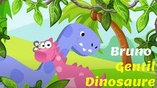 Bruno Gentil Dinosaure  Comptine avec paroles pour bébé [upl. by Laurie]