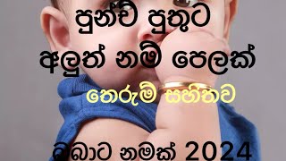 බබාට නමක් Babata namak  Sinhala Baby Boy Name with Meaning  2024 Sinhala New Name  2024 [upl. by Hiller]