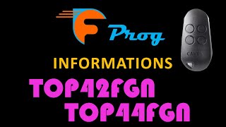 Informations sur TOP42FGN et TOP44FGN CAME [upl. by Eenolem]