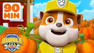 PAW Patrol Rubble Goes to the Pumpkin Patch w Skye amp Zuma  90 Minute Compilation  Rubble amp Crew [upl. by Otrebide]