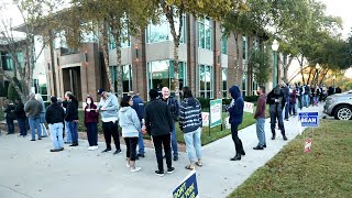 Technical problems cause late start at Keller voting location [upl. by Shea319]