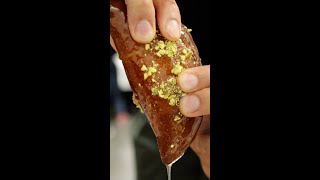 How to Make Qatayef PALESTINIAN stuffed pancake [upl. by Ahsilav801]