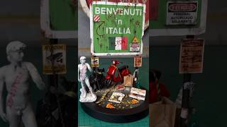 Making a miniature abandoned Italian sign miniature italy pizza realistic shorts handmade [upl. by Kit76]