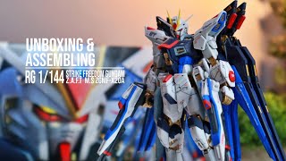 RG 1144 STRIKE FREEDOM GUNDAM  NOOB BUILDS A GUNPLA [upl. by Erdda]