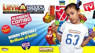 LETRABOTS NUMBERS COMBO BIG ROBOT  UNBOXING COMPLETO CICABOOM [upl. by Qifahs]