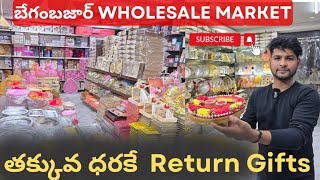 Begum bazar wholesale gift articles  return gift items starting Rs20 whole market Begum Bazar [upl. by Nosyrb]