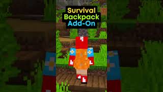 Survival Backpacks 🎒 AddOn  Minecraft Bedrock [upl. by Audwin]