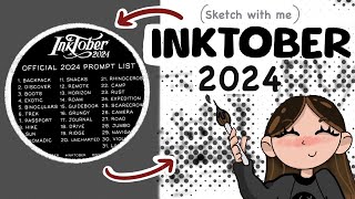 INKTOBER 2024  Sketch Ideas with Me  OFFICIAL LIST [upl. by Igic878]