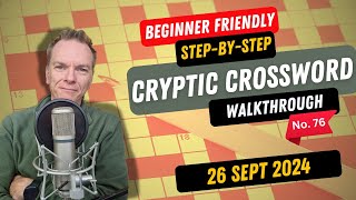 Beginners stepbystep guide to Solving a Cryptic Crossword  No76 [upl. by Adnalram]