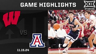 9 Arizona vs Wisconsin Game Highlights  202425 Big 12 Mens Basketball [upl. by Sivaj]