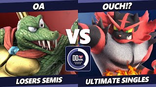 DD 15 Revival LOSERS SEMIS  Oa King K Rool Vs Ouch Incineroar Smash Ultimate  SSBU [upl. by Aliza]