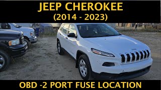 Jeep Cherokee  OBD2  DATA LINK CONNECTOR FUSE LOCATION 2014  2013 [upl. by Misty]