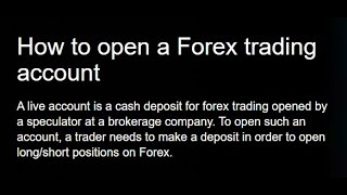 ForexTimes  InstaForex  Opening a trading account [upl. by Sucam]