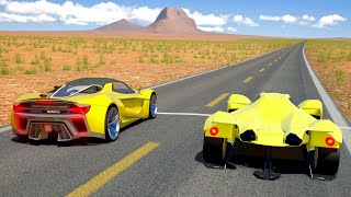 Ferrari Stallone 2022 vs Ferrari Piero LM 2025  Desert Drag Race [upl. by Ahcatan]