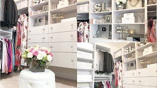 DIY Glam Closet Closet Organization Ideas  Before and After Tour [upl. by Kauffman]