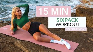 15 MIN SIXPACK WORKOUT  Medium with Beginner Alternatives  for lower upper amp side abs [upl. by Soluk359]