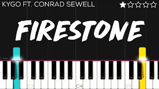 Kygo  Firestone ft Conrad Sewell  EASY Piano Tutorial [upl. by Retnyw]