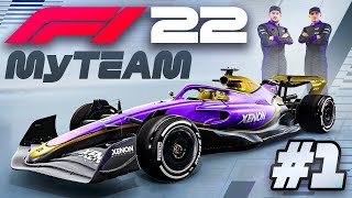 F1 22 MY TEAM CAREER PART 1 Creating a F1 Team Hiring a NEW Team mate amp First Race [upl. by Hareehat]