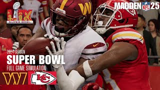 Washington Commanders vs Kansas City Chiefs  Madden NFL 25 Simulation madden25 [upl. by Evangeline]