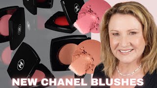 New Chanel CreamToPowder Blushes  All Five Shades  Swatches [upl. by Aneloaup]