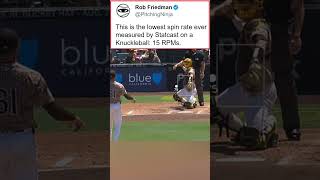 LOWEST Spin Rate in Statcast History on a Knuckleball [upl. by Dorri]