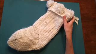 How to Knit the Magic Loop for the Chunky Knit Christmas Stocking Video 1 of 4 [upl. by Ashby745]