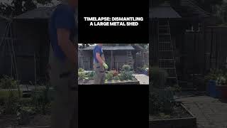 Timelapse Dismantling a Large Metal Shed woodworkingtoolguide diyprojects diy [upl. by Inna379]