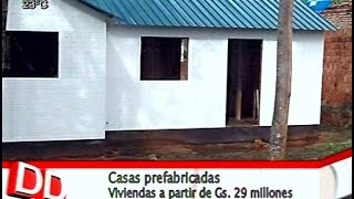 Ofrecen casas prefabricadas desde Gs 29 millones 031215 [upl. by Alarick]