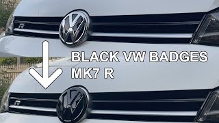 Black Badges on Volkswagen Golf MK7 R [upl. by Nnaeel]