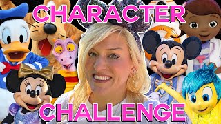 DISNEY WORLD CHALLENGE Meeting 40 Characters  Magic Kingdom EPCOT Hollywood Studios [upl. by Salina]