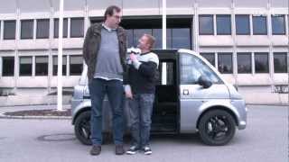 Test driving the Mia Electric car in Luxembourg [upl. by Soni]