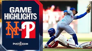 Mets vs Phillies NLDS Game 2 Highlights 10624  MLB Highlights [upl. by Yllak694]