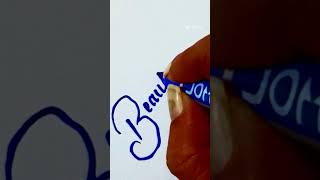 Brush pen calligraphy Beautiful brushpen calligraphy short yt shortvideo [upl. by Okomom]