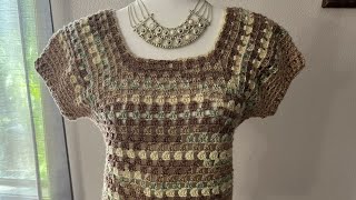 Blusa a crochet sin costuras muy fácil paso a paso🧶talla Mediana [upl. by Eliathas]