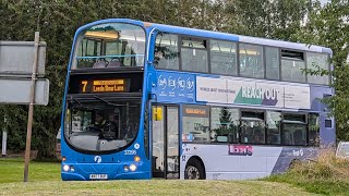 Journey on First Leeds 37298 MX07BUF  Volvo B9TL Wright Eclipse Gemini on 7 to Leeds [upl. by Hathaway407]