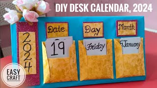 DIY calendar  handmade mini calendar  desk calendar  easy diy calendar [upl. by Hadnama]