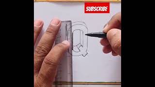 3D Letter Q Drawing shorts drawing 3dletters 3d viralvideo trending [upl. by Seafowl426]