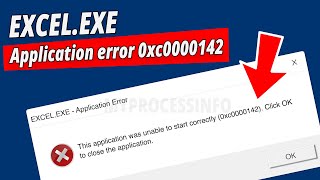 SOLVED Excelexe Application Error 0xc0000142  MyProcessInfo [upl. by Oibirot412]