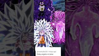 zeno true form infinity vs infinity Gokuampinfinity Vegeta [upl. by Eintruoc945]