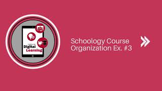 Schoology Course Organization Ex 4th grade 1 [upl. by Ayila]